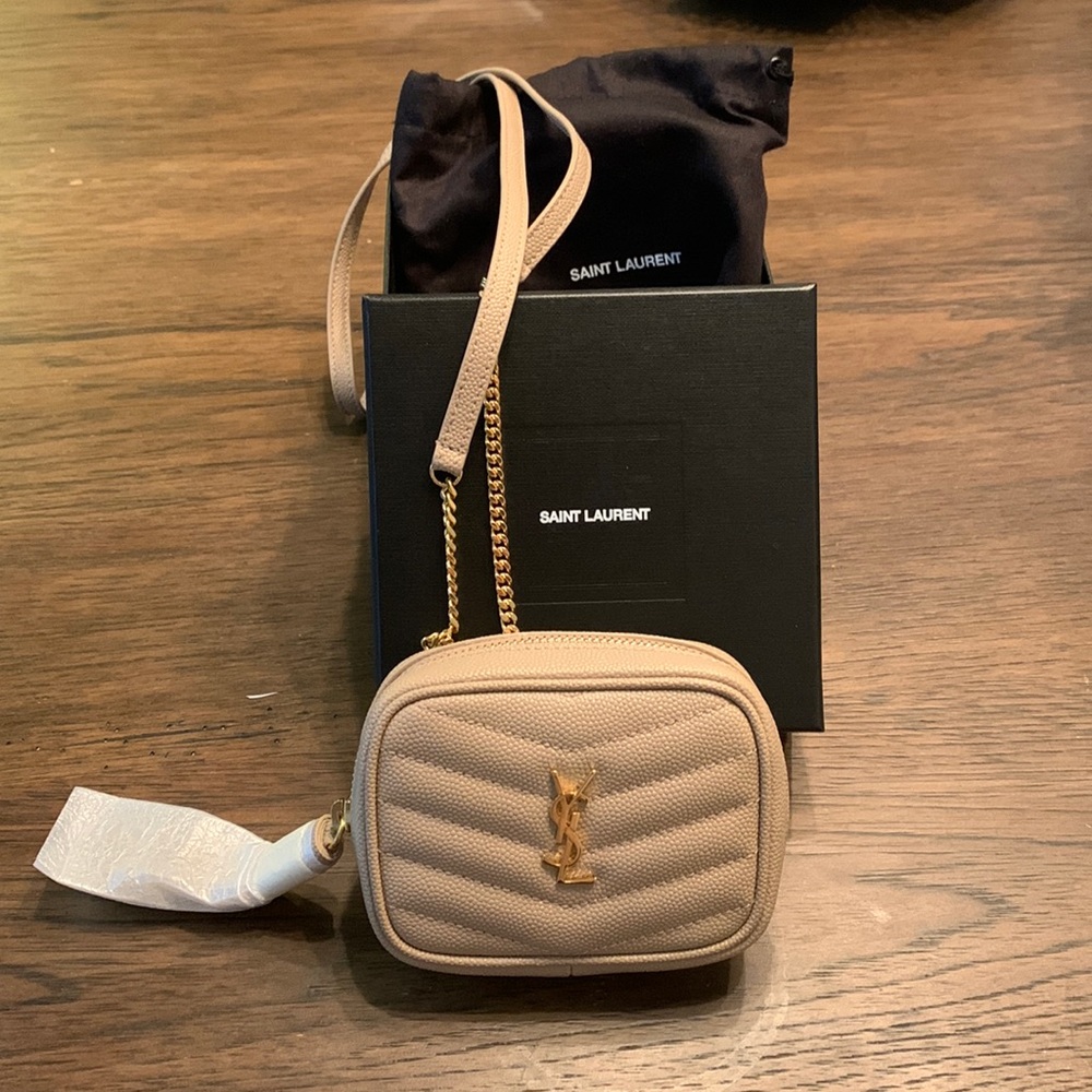 YSL Keypouch Beige